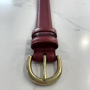 Vintage red Coach belt medium